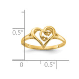 14k Polished .03ct. Diamond Heart Ring Mounting - Y1-2318BDBA-6406