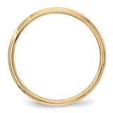 10k Yellow Gold 3mm Milgrain Half Round Wedding Band Size 8