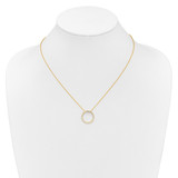 14k Polished 1/2 carat Diamond Circle 18 inch Necklace - PM-8E2E7E3D-6834