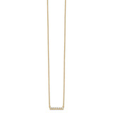 14k Polished 1/4 carat Diamond Bar 18 inch Necklace