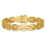 14k Polished 10.8mm Fancy Link 7.5 inch Bracelet