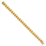 14k Polished 10mm 8 inch San Marco Bracelet