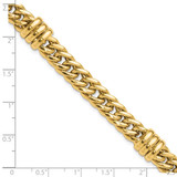 14K Polished 10mm Fancy Curb Link 7.5 inch Bracelet