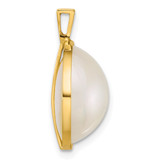 14k Polished 14-15mm Saltwater Cultured Mabe Pearl Pendant