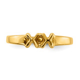 14k Polished 1-Stone Mothers Ring Mounting - XM-68B89988-9250