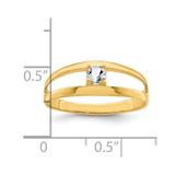 14k Polished 1-Stone Mothers Ring Mounting - XM-EE539258-4646
