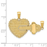 14K Polished 2 Piece Break Apart HE WHO HOLDS THE KEY Charms - M1-7FD1B224-9040