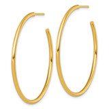 14k Polished 2.0 x 45mm Tube C-Hoop Post Earrings