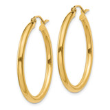 14k Polished 2.5mm Lightweight Tube Hoop Earrings - T9-D5E5FC3C-2685