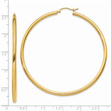 14K Polished 2.5mm Tube Hoop Earrings - T9-3A489B91-1265