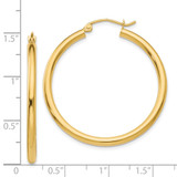 14K Polished 2.5mm Tube Hoop Earrings - T9-5AA337E0-4877