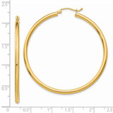 14K Polished 2.5mm Tube Hoop Earrings - T9-ABF65008-3881