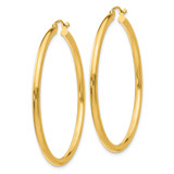 14K Polished 2.5mm Tube Hoop Earrings - T9-CAD12099-5167