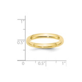 10k Yellow Gold 3mm Standard Weight Comfort Fit Wedding Band Size 9.5
