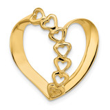 14k Polished 2-Stone Mothers Heart Slide Mounting