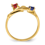 14k Polished 2-Stone Mothers Ring Mounting - XM-17206C0A-7062