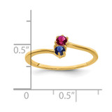 14k Polished 2-Stone Mothers Ring Mounting - XM-B94CCF53-5913