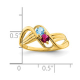 14k Polished 2-Stone Mothers Ring Mounting - XM-F78FE6AC-2375