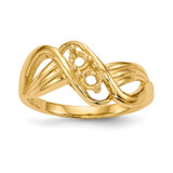 14k Polished 2-Stone Mothers Ring Mounting - XM-F78FE6AC-2375