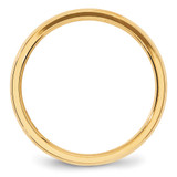 10k Yellow Gold 4mm Beveled Edge Comfort Fit Wedding Band Size 14