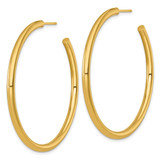 14k Polished 3.0 x 50mm Tube C-Hoop Post Earrings