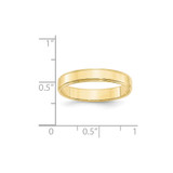 10k Yellow Gold 4mm Flat with Step Edge Wedding Band Size 8