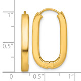 14k Polished 3.25mm Oval Square Tube Hinged Hoop Earrings - TF-5CDA5B99-5287