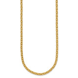 14k Polished 3.5mm Fancy Link 18 inch Necklace