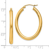 14k Polished 3.5mm Oval Tube Hoop Earrings - TC-EB5DDAC8-6352