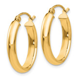 14k Polished 3.75mm Oval Tube Hoop Earrings - TF-9B5F3D3B-1693