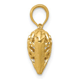 14K Polished 3-D Filigree Puffed Heart Pendant - D3-51FF5EA3-4257