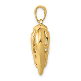 14K Polished 3-D Filigree Puffed Heart Pendant - D3-C8CAC637-8016
