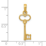 14K Polished 3-D Key Charm - C2-42006DA0-8096