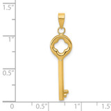 14K Polished 3-D Key Charm - K4-0097812A-9185