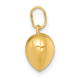 14k Polished 3D Puffed Heart Charm Pendant