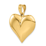 14K Polished 3-D Puffed Heart Pendant - C2-06287038-2801
