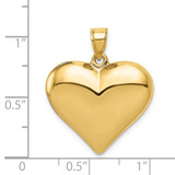 14K Polished 3-D Puffed Heart Pendant - C2-65A7AFC0-8530