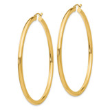 14K Polished 3mm Lightweight Tube Hoop Earrings - T9-3DDBDB20-2417