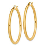 14K Polished 3mm Lightweight Tube Hoop Earrings - T9-A24131A3-2687