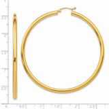 14K Polished 3mm Tube Hoop Earrings - T9-8517D254-8548