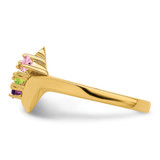 14k Polished 3-Stone Mothers Ring Mounting - XM-C3B8F3FA-2840