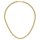14K Polished 4.25mm Fancy Byzantine Link 18 inch Necklace