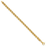14k Polished 4.25mm Lightweight Fancy Link 7.5 inch Bracelet