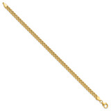 14k Polished 4.3mm Fancy Braided Link 7.5 inch Bracelet