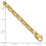 14k Polished 4.5mm Fancy Flat Link 7.25 inch Bracelet
