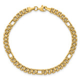 14K Polished 4.5mm Fancy Link 7.5 inch Bracelet