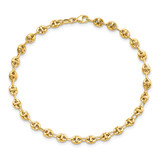 14K Polished 4mm Fancy Link 7.5 inch Bracelet