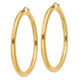 14K Polished 4mm Lightweight Tube Hoop Earrings - T9-A0341F7C-5153