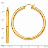14K Polished 4mm Lightweight Tube Hoop Earrings - T9-FA687184-7600