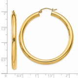 14K Polished 4mm Tube Hoop Earrings - T9-65ADD679-4546